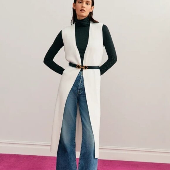 Elie Tahari Sweaters - Like New! Elie Tahari Open Front Ribbed Cardigan Sleeveless in Size S